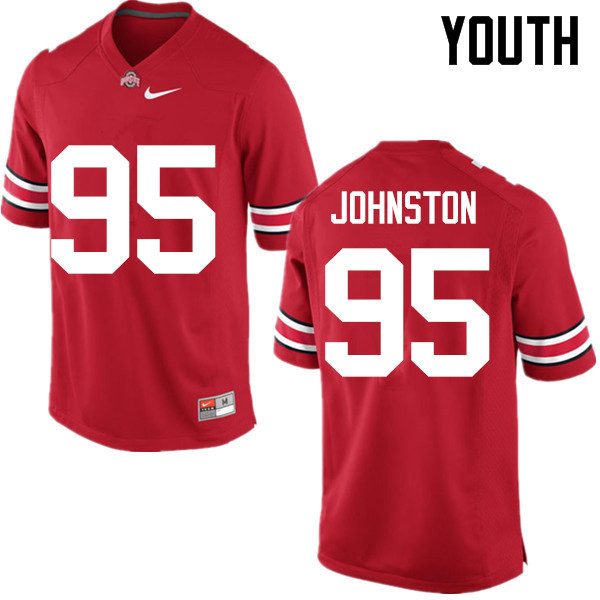 Ohio State Buckeyes Cameron Johnston Youth #95 Red Game Stitched College Football Jersey